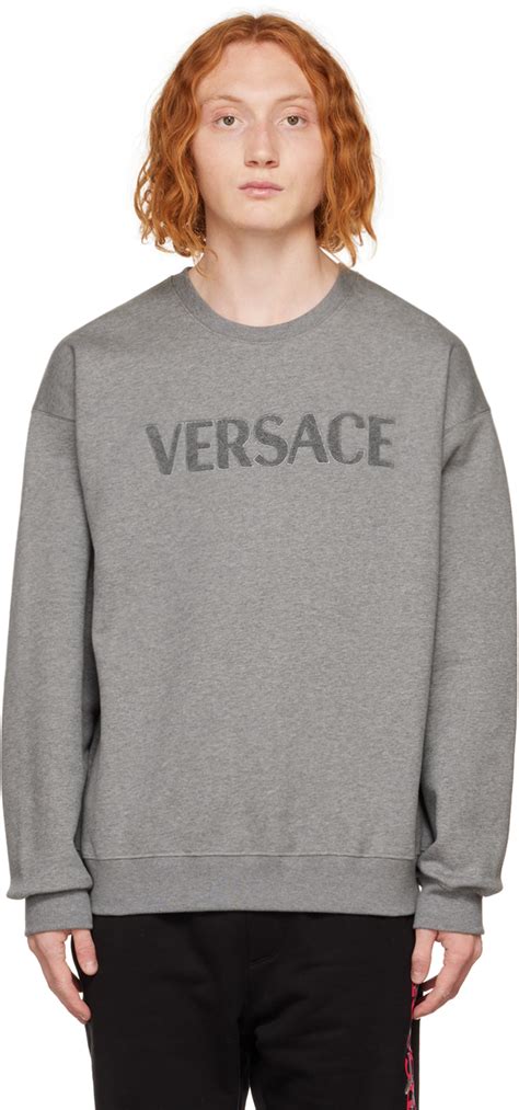 versace sweatshirt grey